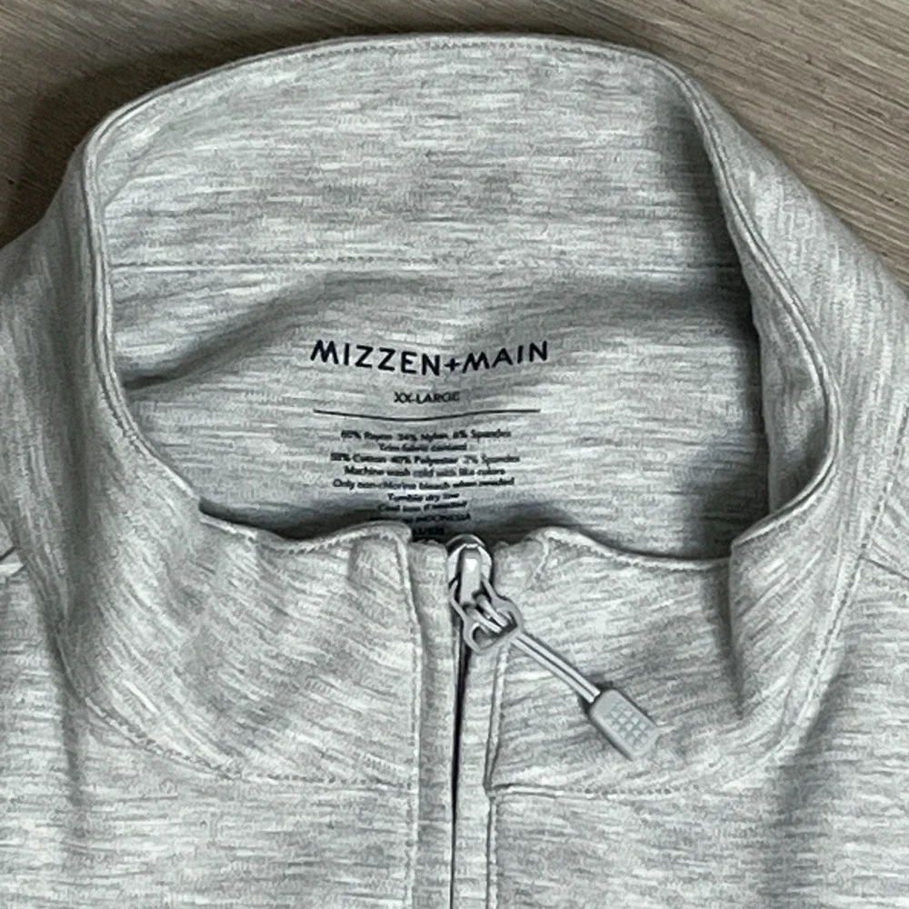 Mizzen Main Vest Men's 2X-Large Heather Gray Performance Full‎ Zip Golf